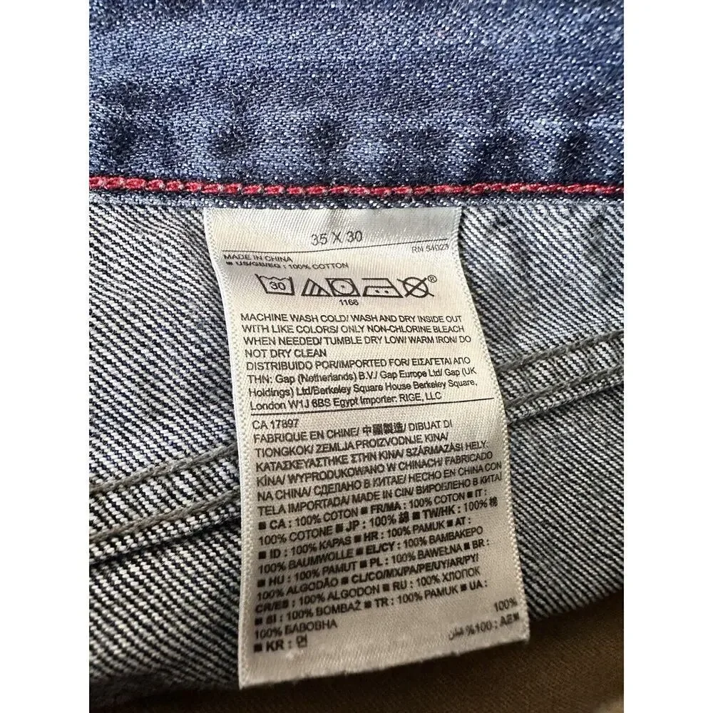 Banana Republic Slim Jeans Men's Size 35 x 30 - Dark Wash Mid Rise Cotton Pocket